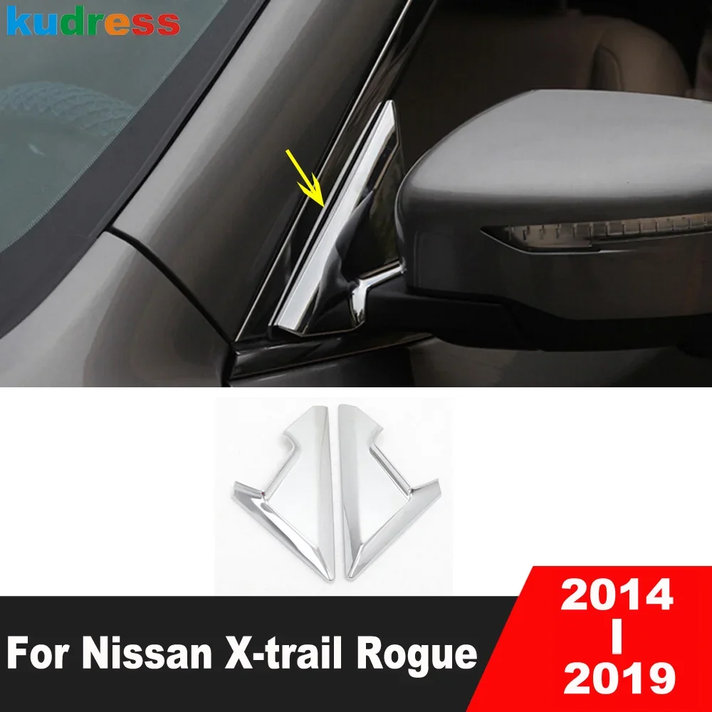 

Car Front Inner Door A Pillar Triangle Cover Trim For Nissan X-Trail Rogue T32 2014 2015 2016 2017 2018 2019 Chrome Accessories