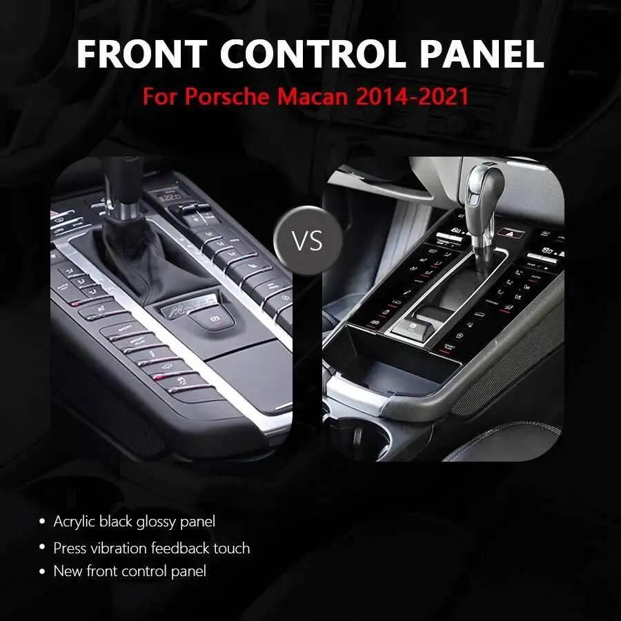 LCD Center Console Panel Car Accessories For Porsche Macan 2014-2021 Easy Installation Hot Selling Gear Shift Panel Upgrade