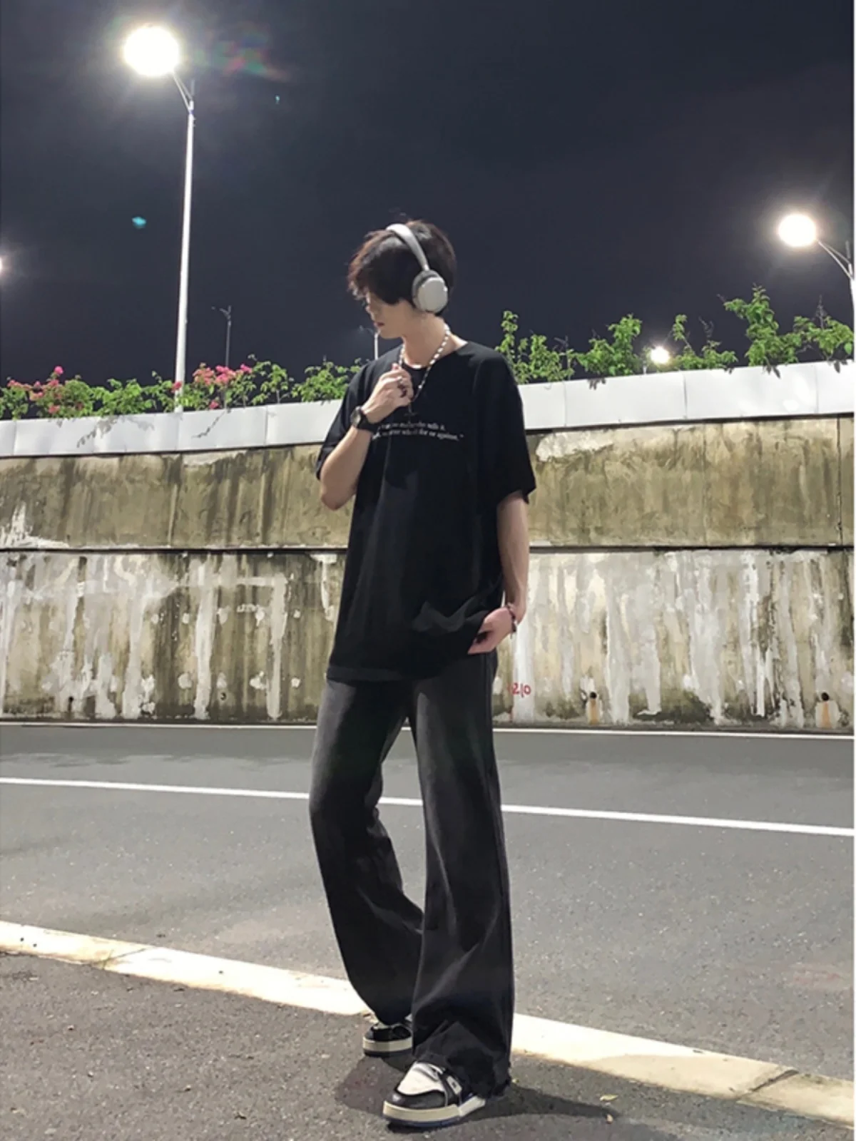 

Slim Fit American Sle Summer Casual Thin Jeans Men's Long Pants Low Waist Zipper Closure Loose Straight Leg Bell Bot