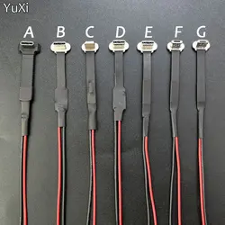 Type-C USB Connector FPC 2Pin 3Pin W/ Resistor R1 Soft Flat Cable Male Charging Cable Fast Charge Wire Extention For Phone