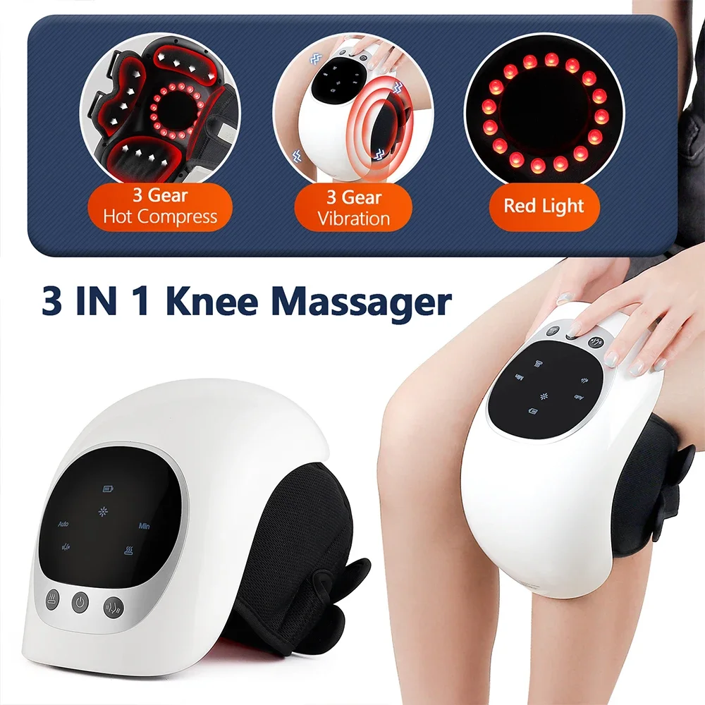 Foreverlily Vibrational Knee Cap Treasure Deep Kneading Knee Massager Relaxing Leg