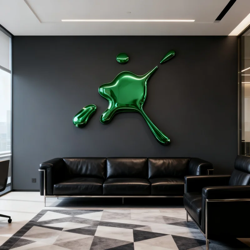 

Wall Decoration， Mirror-Finish Metal Art, Elegant Focal Point for Living Room, Bedroom & Contemporary Interiors