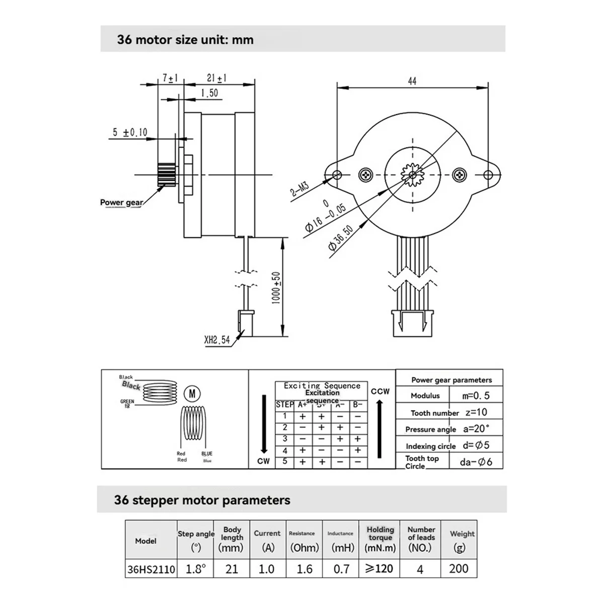

Эффективный блинный двигатель 36HS2110 Круглый двигатель экструдера