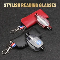 Reading Glasses Men Folding Glasses Unisex Telescopic Mirror Leg Portable Zipper Bag Reading Glasses очки для чтения