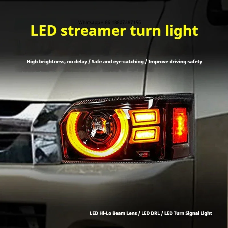 

Автомобильные фары FT для Toyota Hiace 2005-2018: Светодиодные проекционные фары Hiace с дневными ходовыми огнями, автомобильные аксессуары