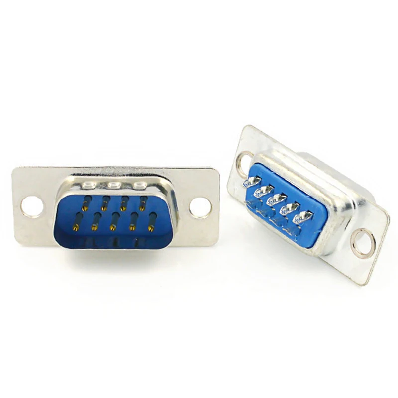  5/10PCS DB9 Male Female Solder Type Connector Serial VGA 9Pin Female 2 Rows Plug RS232 9 Pin Male/Female Plug socket  Adapter
