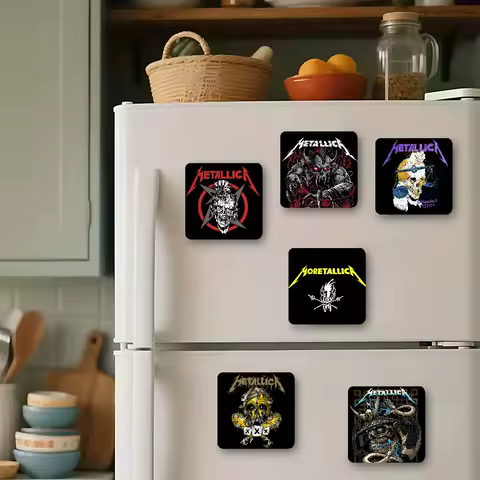 Band M-MetallicaS Metal Cute Fridge Magnets Cartoon Animal Magnets For Refrigerator Decor Funny Magnetic