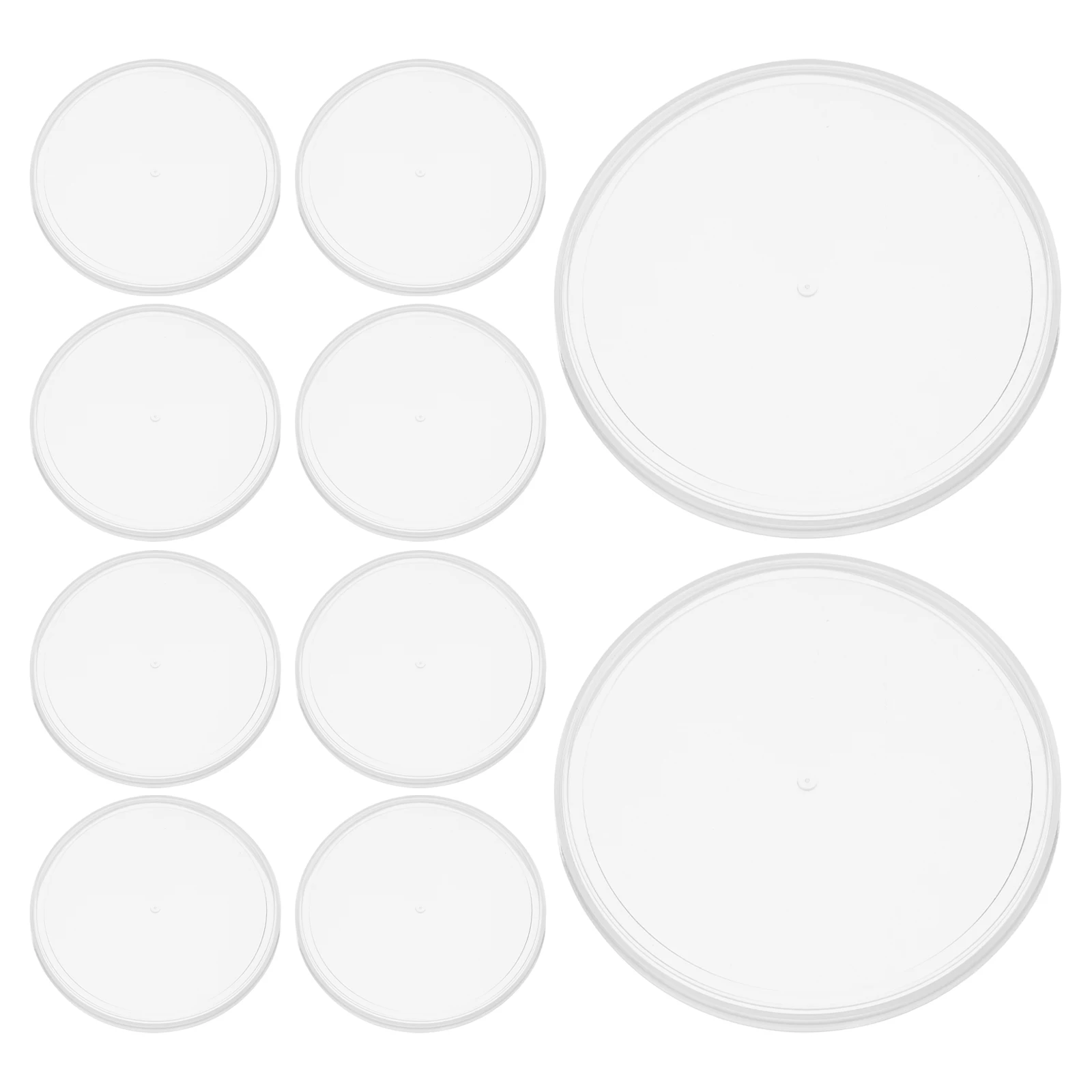 

10 pcs Can Fresh Keeping Lid Food Beverage Cover Wide Mouth PE Reusable Transparent Preservation Sealer Lids Jar Storage