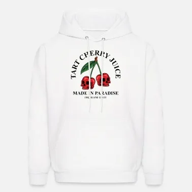 

Autumn and Winter "Tart Cherry Juice - Skull Paradise" Gothic - Fruity Cotton Hoodie, Stylish Alternative Sweatshirt