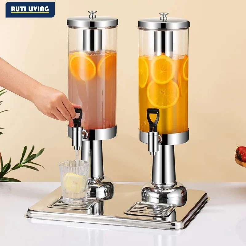 3 IN 1 Stainless Steel Juice Fountain Beverage Dispenser Single Double Triple Head for Hotel Self-Service Commercial Use