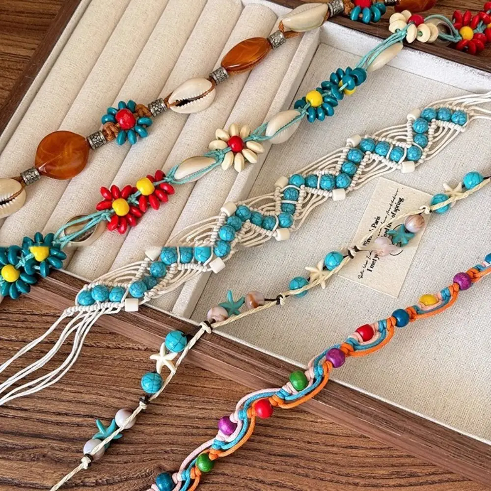 

Woven Bohemia Hair Band Jeans Decor Korean Style Dress Waist Chain Skirt Accessories Hair Accessories