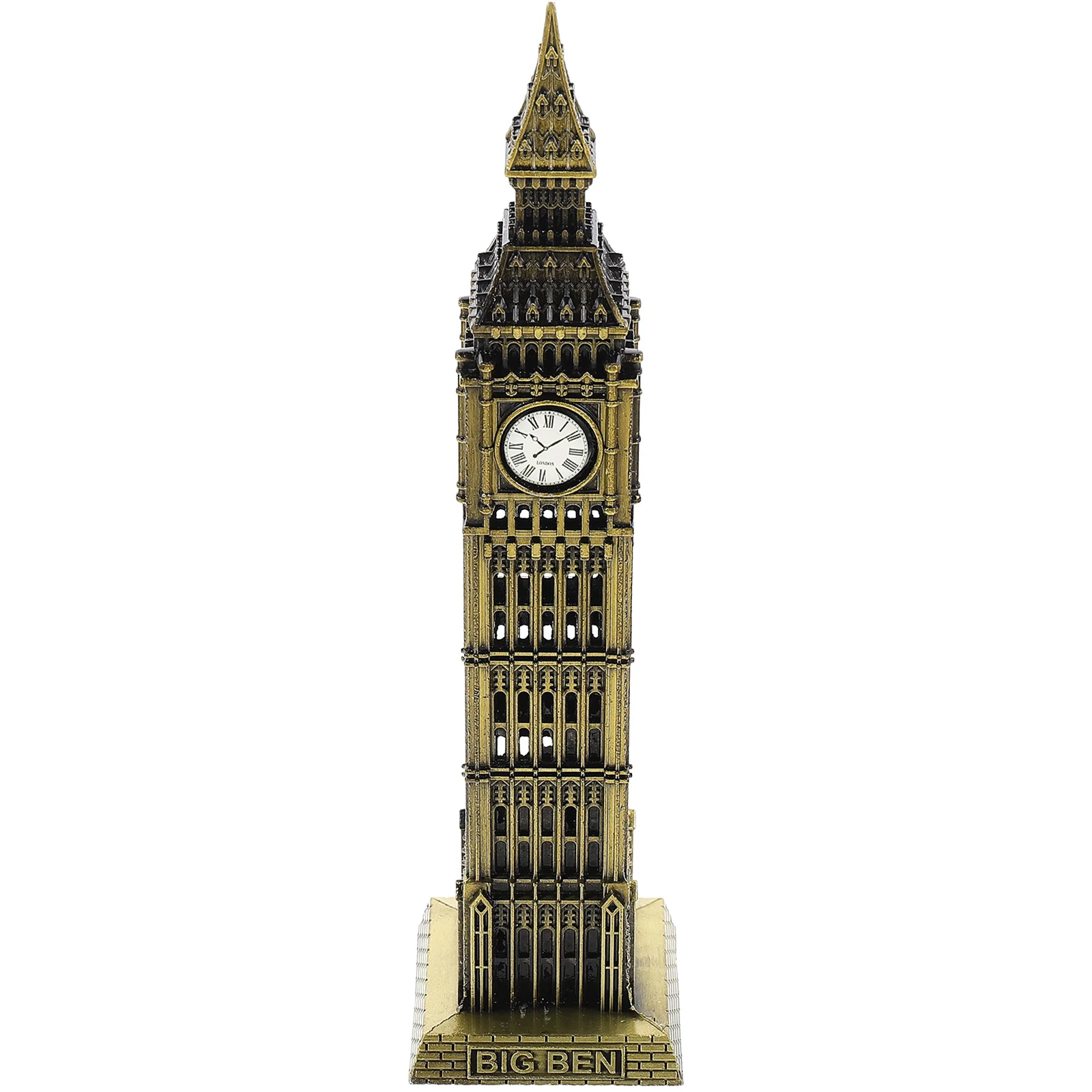 

Big Ben Model Decorative Building Sculptures Resin Architectural 3d Mini Alarm Clocks Adults London souvenirs England Metal