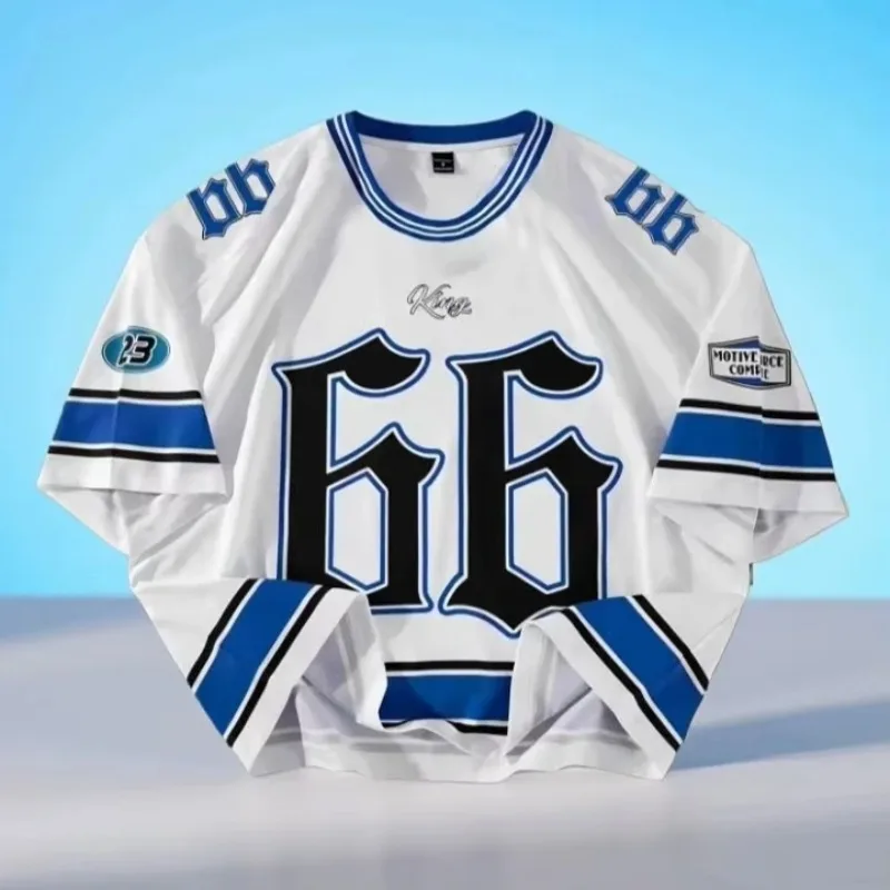 Oversized soccer shirt round neck men's and women's sports 3D printed T-shirt breathable motorcycle training suit