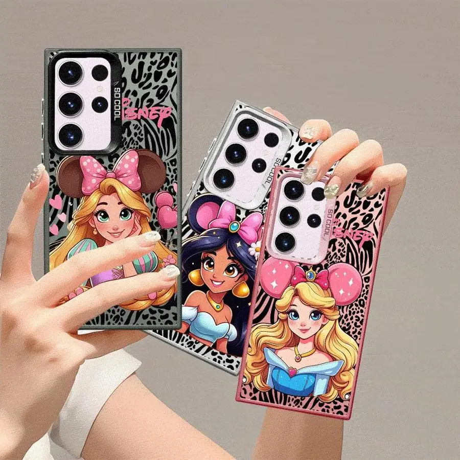 Disney Princess Phone Case for Samsung Galaxy S24 Ultra S23 Ultra S20 S23 FE S22 S20 Plus S21 Note 20Ultra Luxury Cover