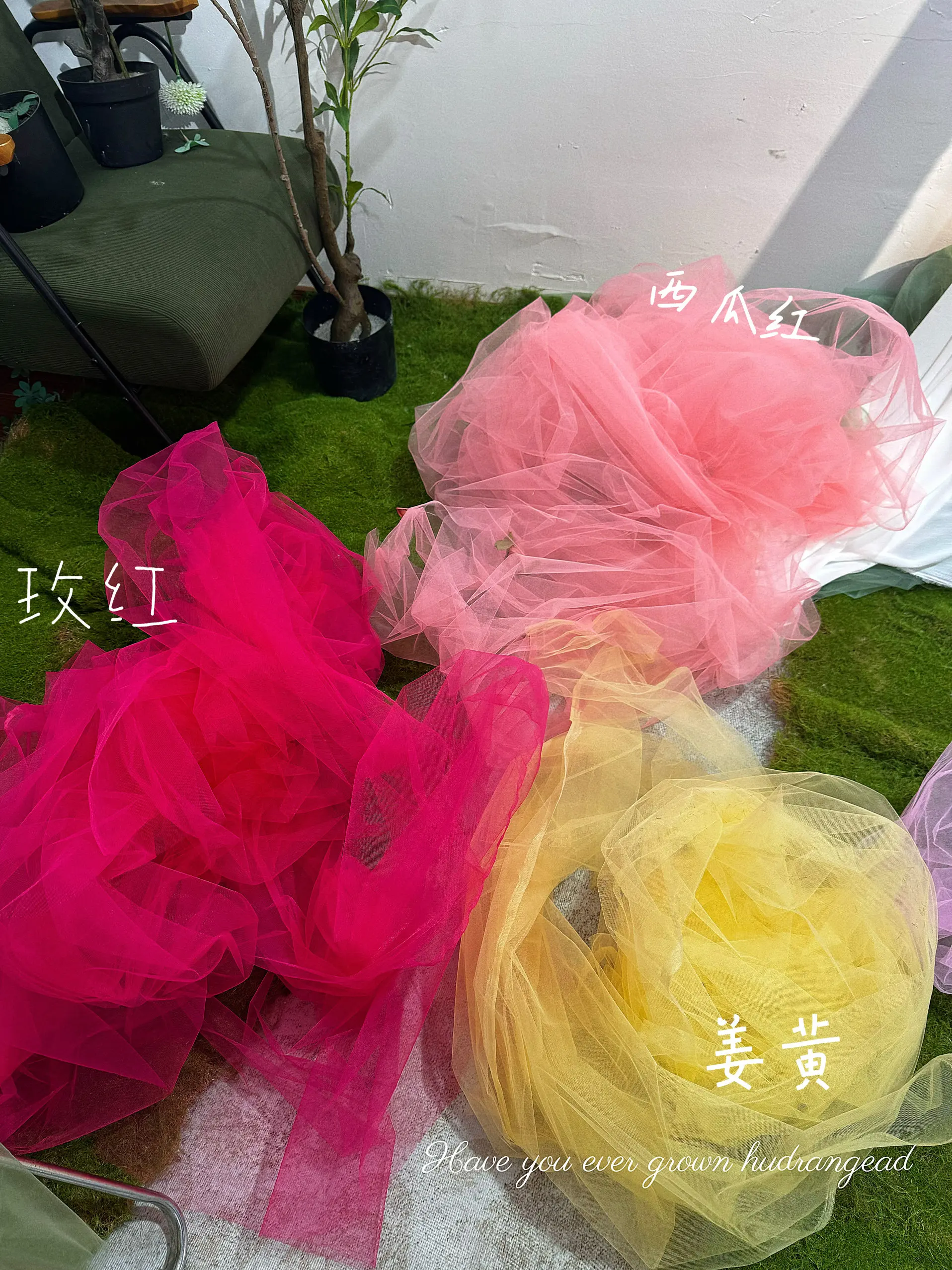 Pink Cloud Yarn Creative Medium Hard Hot Air Balloon Mesh Shape Draping Fabric for Wedding Decoration Fabric