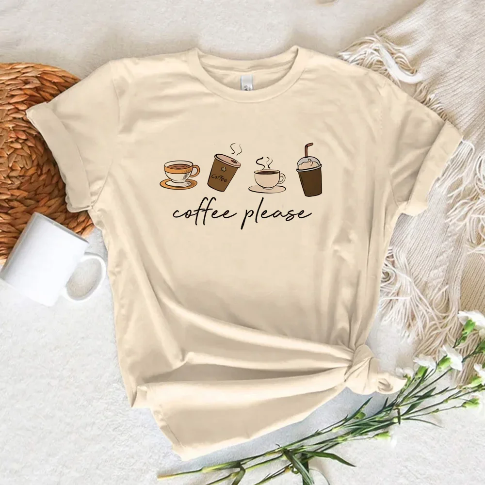 

Coffee Love Tee Women Graphic Streetwear Anime Top Female Short Sleeve Vintage Clothes Aesthetic Clothes Women Clothing