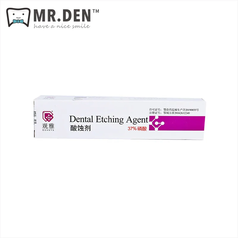 MR DEN 5ml Syringe Dental Acid Etching Gel Etchant Agent 37% Phosphoric for Orthodontic Adhesive Light Cure Bond Teeth Glue