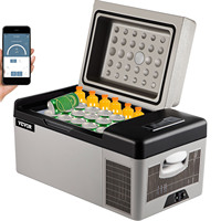 SucceBuy 20 L Portable Refrigerator Car Refrigerator Electric Compressor Cooler with 12/24v DC & 110-240v AC for Camping