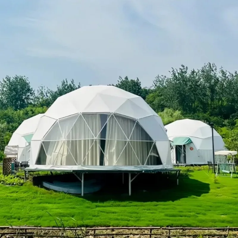 Custom Insulated Geodesic Starry‑Sky Dome Tent, Snow‑Resistant Heavy‑Duty Glamping Shelter for Outdoor Hotel Campsite