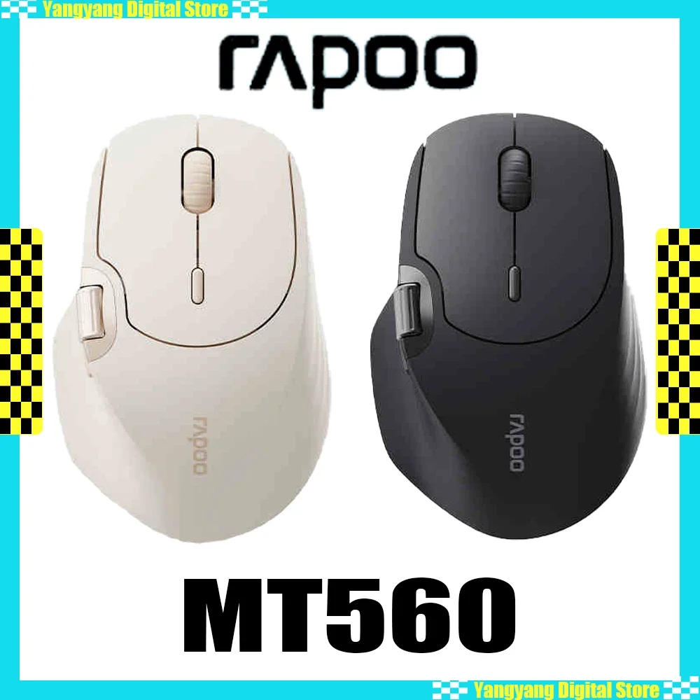 RAPOO MT560 Wireless Mouse Bluetooth Three Mode Magnetic Side Scroll Wheel Office Mouse Silent Button For Computer Office Gift