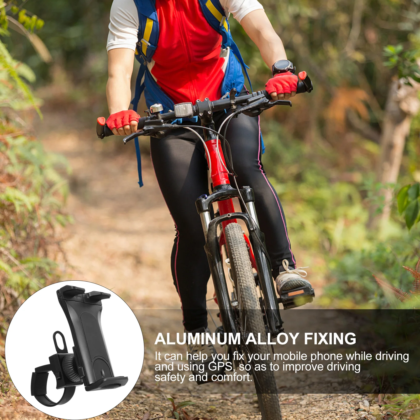 

Phone Holder Compatible with Bike Scooter Stroller Treadmill Rotatable Clamp for Tablets Phones Bike Tablet Mount