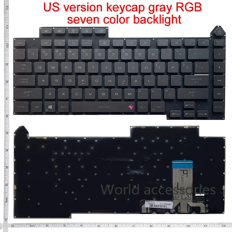 Imagem -03 - Teclado Backligh Eua Reino Unido para Asus Rog Strix G15 2023 G513q G513qy G513qm G533 5r G513rc G513rm G513rw G513qr G513qe G513im G513