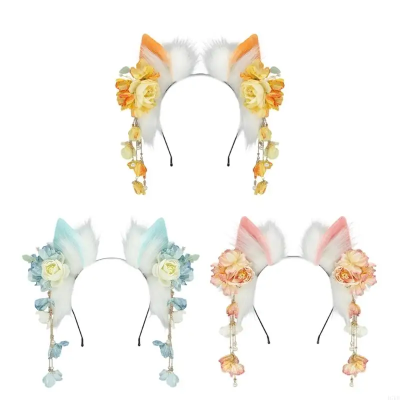 

Anime Styles Plush Ear Headpiece Adjustable For Costume Event 3 Color Option
