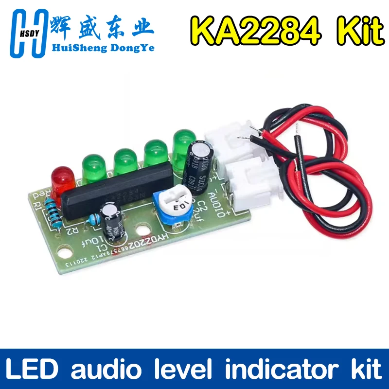 KA2284 Modulo indicatore livello audio Suite Trousse Parti elettroniche 5mm LED rosso verde Scheda indicatore livello Kit fai da te