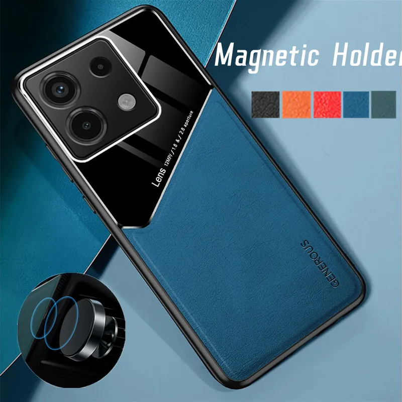 Stoß feste Hülle für Xiaomi Poco X6 M6 Pro 5G 4G Rückens chutz hülle Magnet halter Coque Fundas Shell Capa