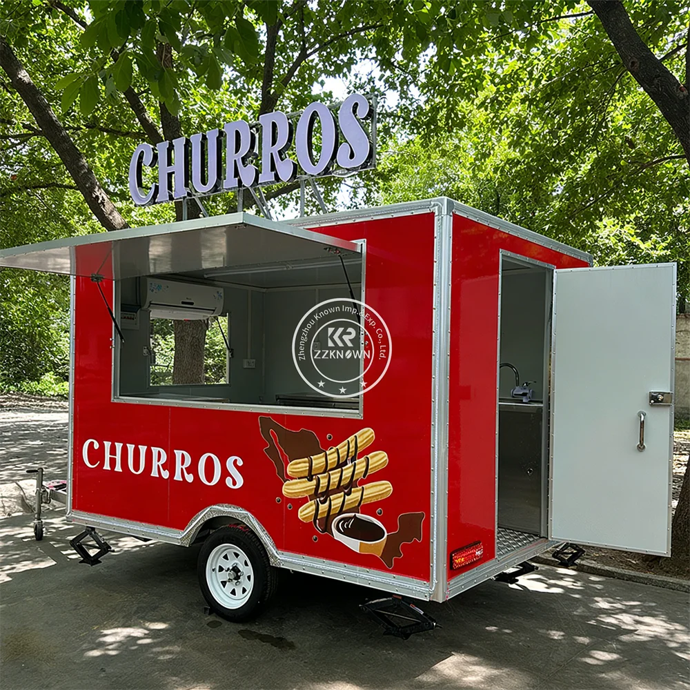 

Mobile Burger BBQ Truck Van Street Catering Truck Fried Chicken Ice Cream Pizza Food Truck Trailer For Street Vending