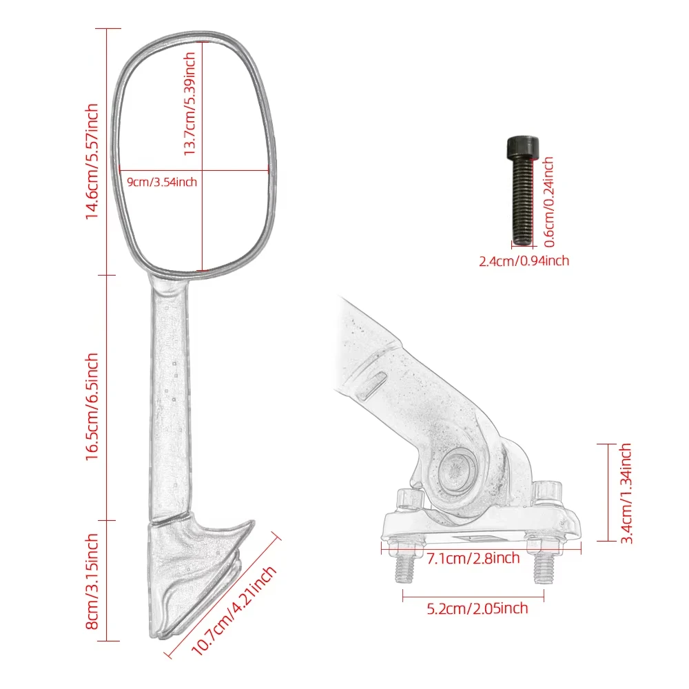 Motorcycle Rearview Mirror For Yamaha TMAX 500 2001-2011 2006 2007 2008 2009 2010 TMAX500 Bike Back Side Convex Scooters Mirrors - Image 2