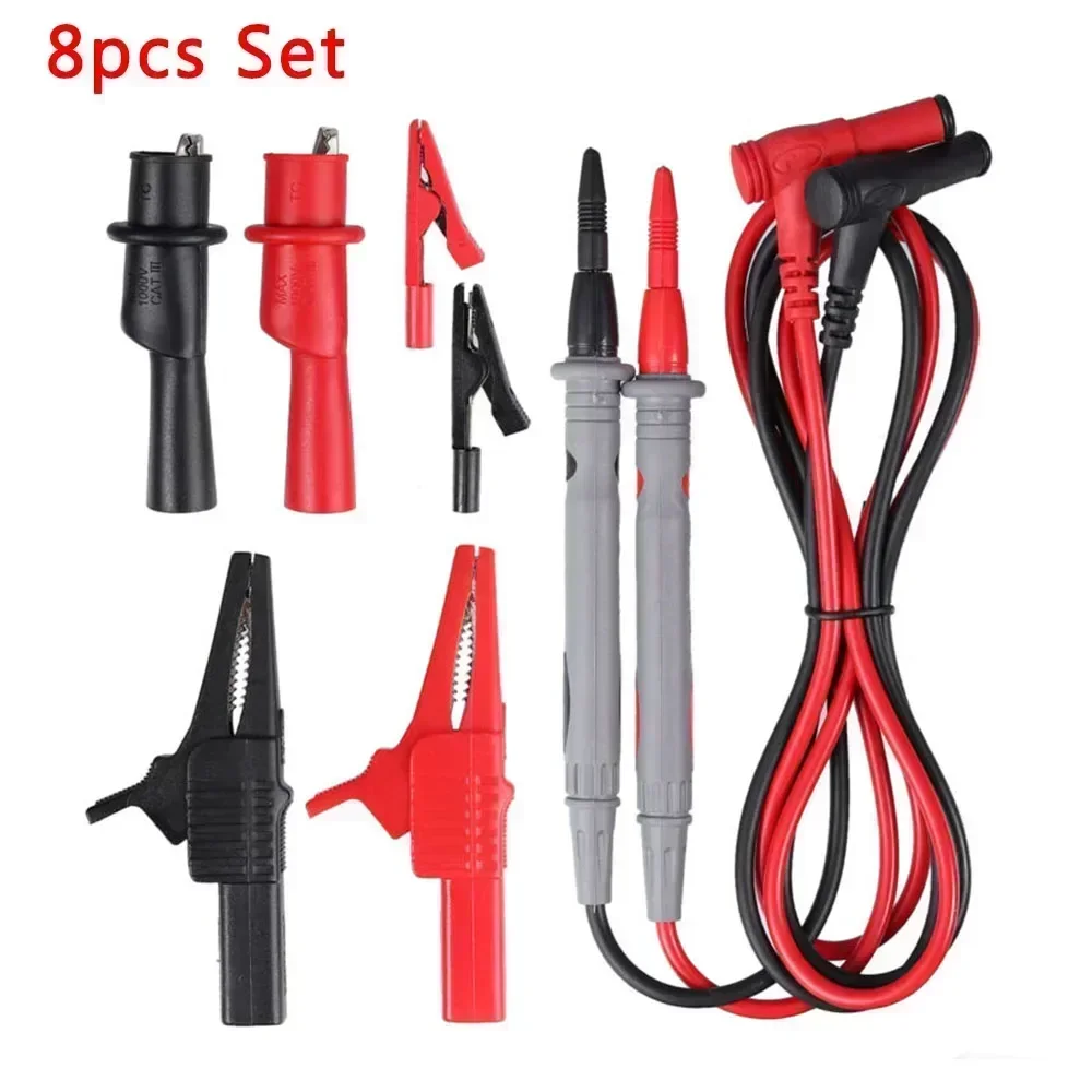 Cavo di prova Cavo di prova Kit di cavi Clip per cavo multimetro Fluke Morsetto 1000V 10A Morsetti Clip Puntali Ottone nichelato
