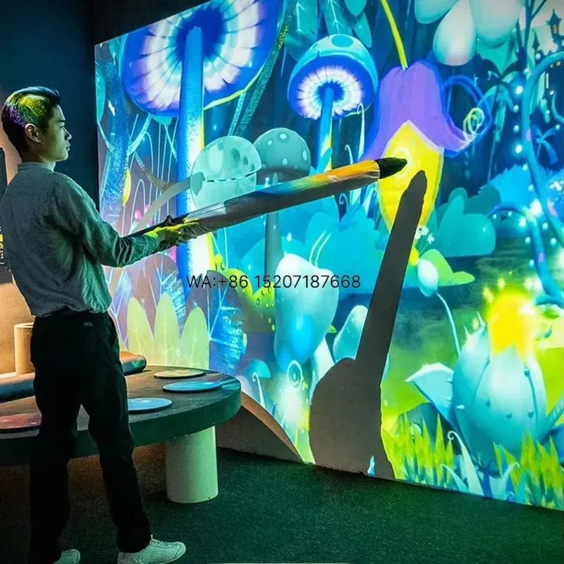 Wmwmnu Custom Best Immersive Interactive Projection Game Equipment for Childrens Educational Centers and Learning Workshops