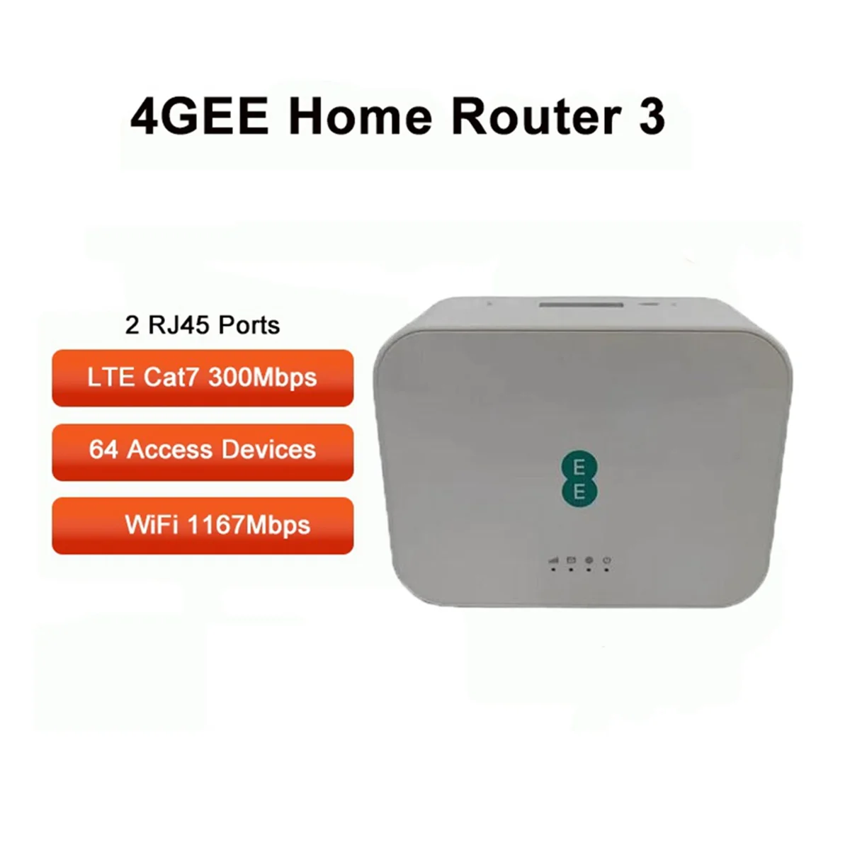 New Unlocked 4GEE D412C57 4G WiFi Router Dual Band 2.4/5GHz WiFi Sim Card Slot CPE Wireless Hotspot 4G LTE 300Mbps EU Plug - Image 6