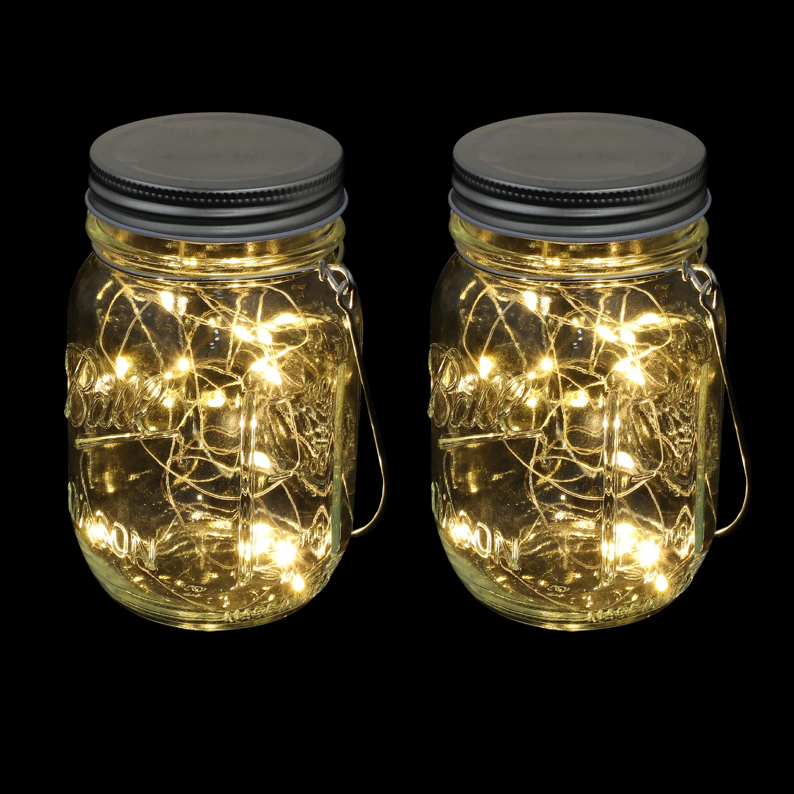 2 قطعة ميسون جرة ضوء الزجاج الزخرفية زجاجة معلقة مصباح ساحة حديقة مصابيح خارجية ديكور جرة ضوء أضواء زجاجة معلقة