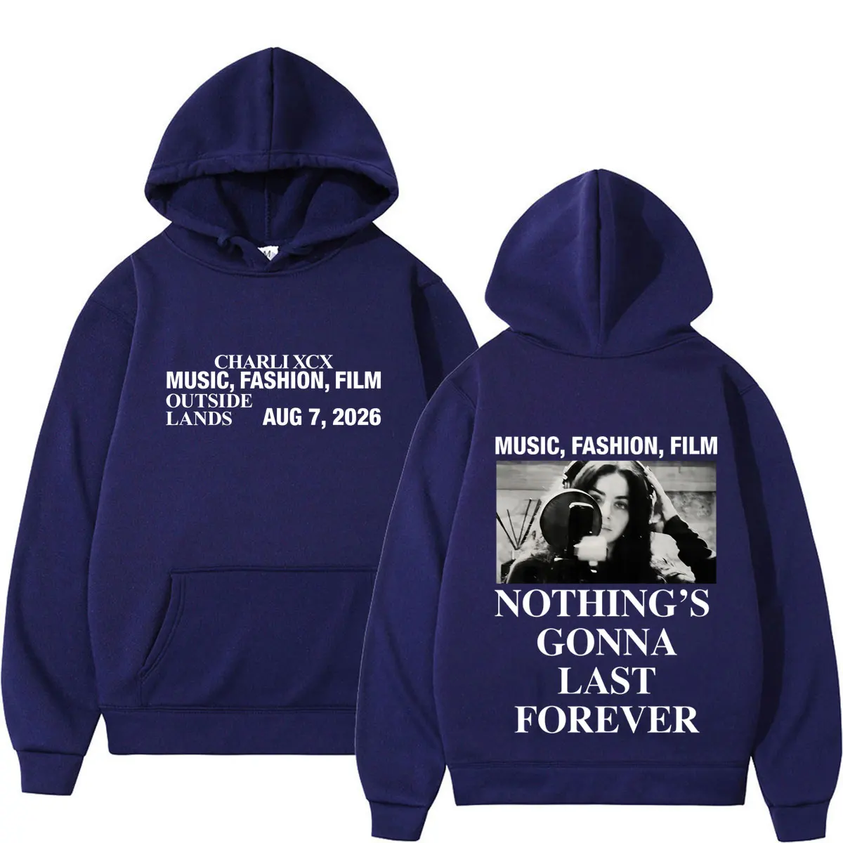 CHARLI XCX  Album Music, Fashion, Film Tour 2026 Print Hoodie Men Women Vintage  Pullover Casual Loose Gothic Punk Sweatshirts