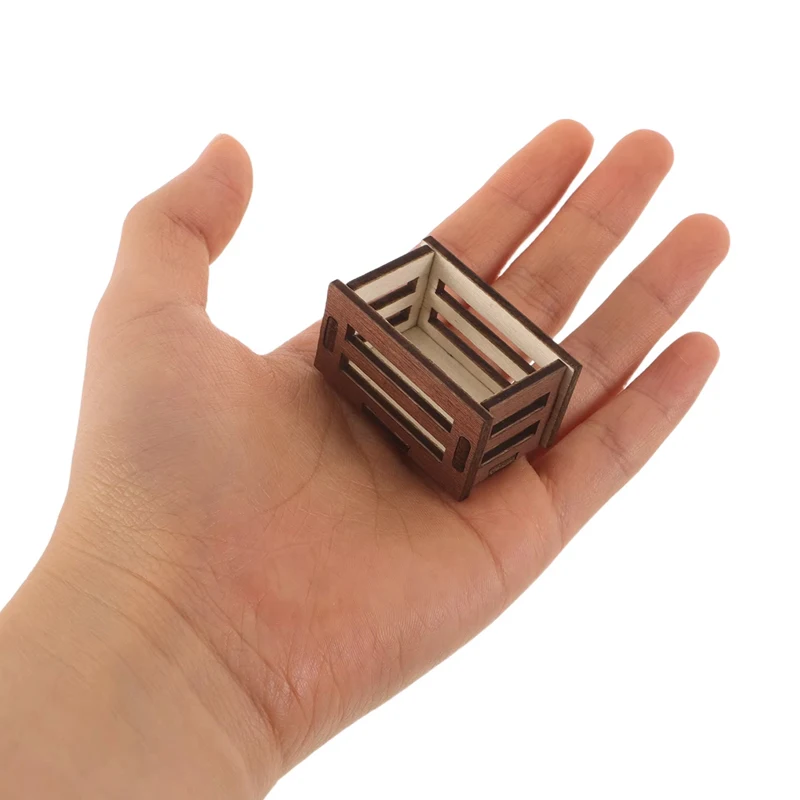 10pcs Space Saving Mini Foldable Storage Bins Set Lightweight Stackable Micro Organizer Basket for dollhouse