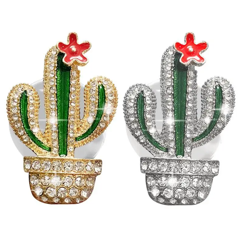 

Cactus Air Vent Decor Rhinestone Auto Air Outlet Clip Aromatherapy Small Daisy Interior Decoration Accessories For CarsVans