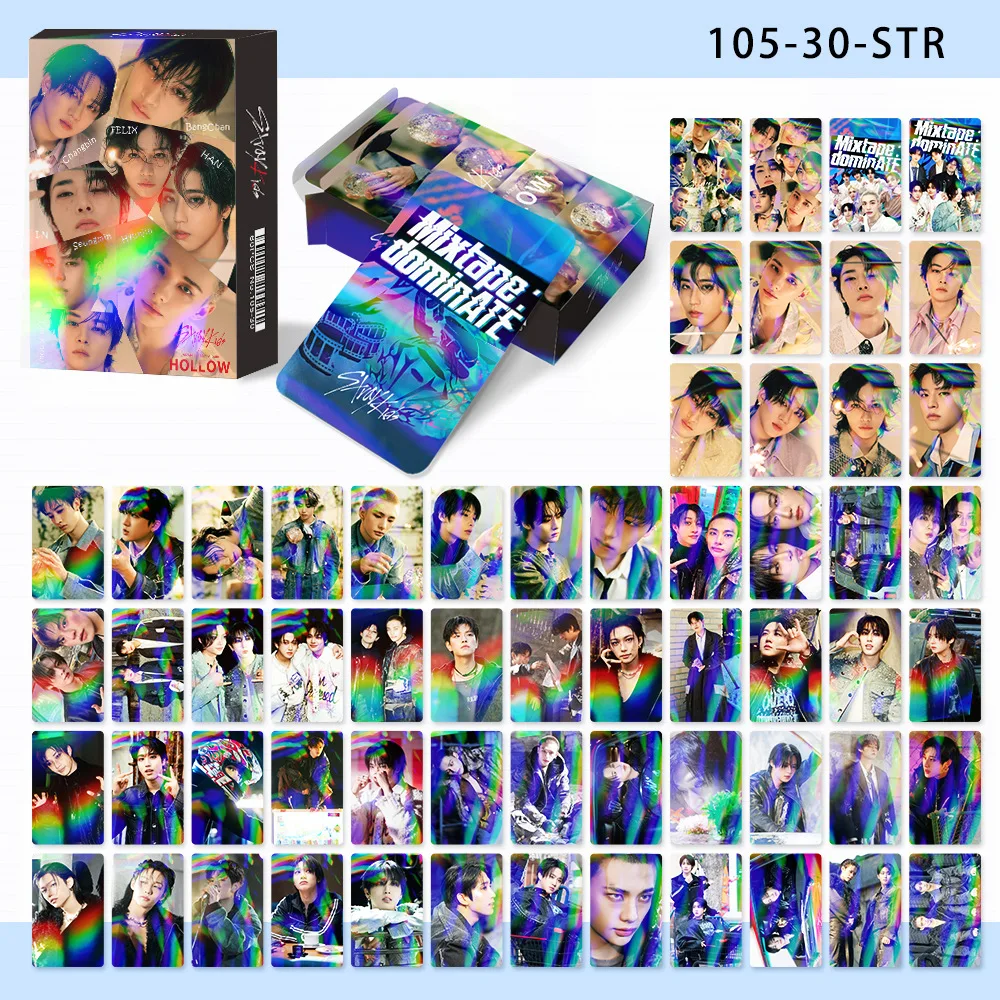 ホットセール コレクターズギフト DO IT STRAYKIDS SKZOO グッズ 60枚 ホログラフィック フラッシュカード - 傷防止 両面印刷 LOMO ファンギフト
