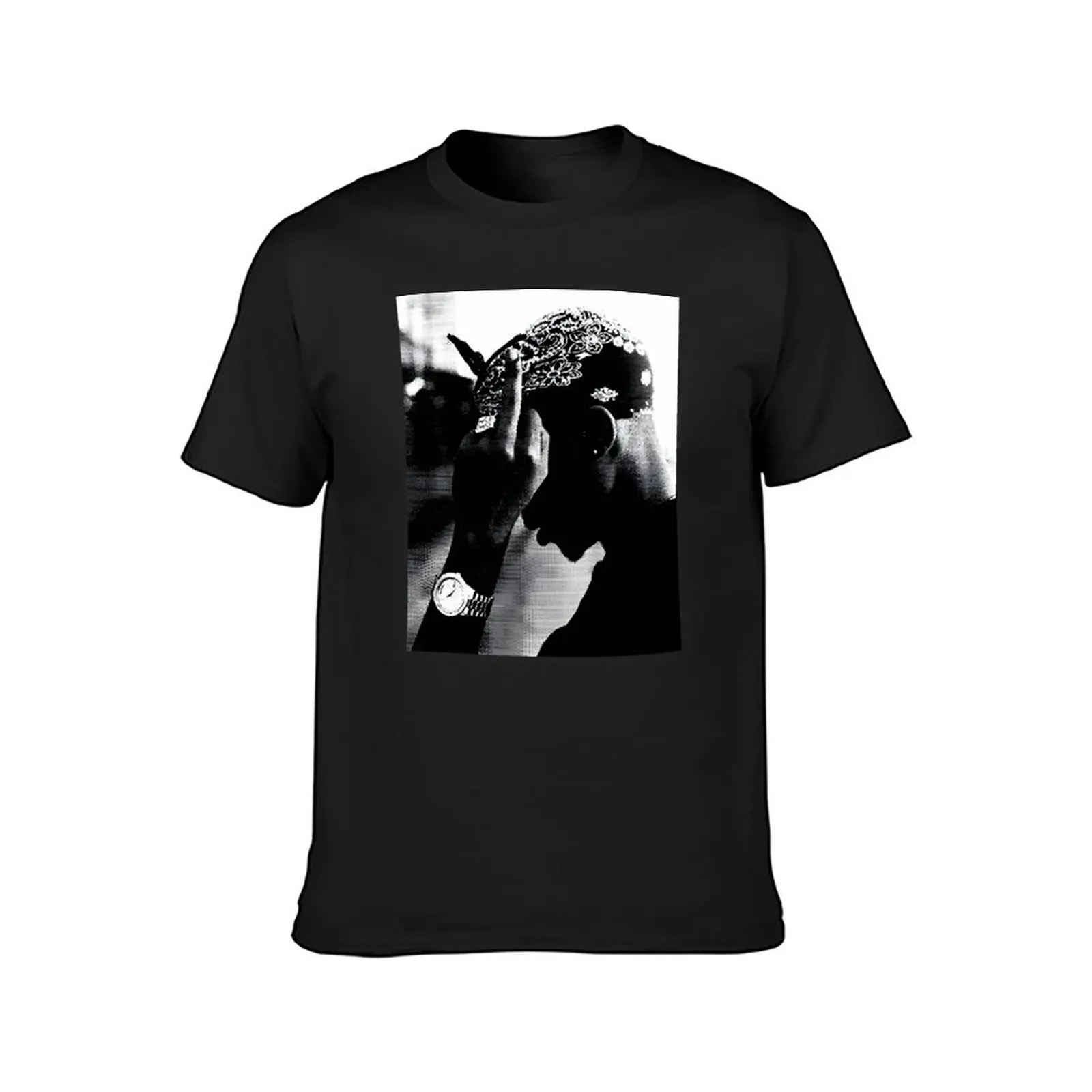 Tupac Shakur art T-Shirt blacks customizeds Aesthetic clothing oversizeds mens clothes