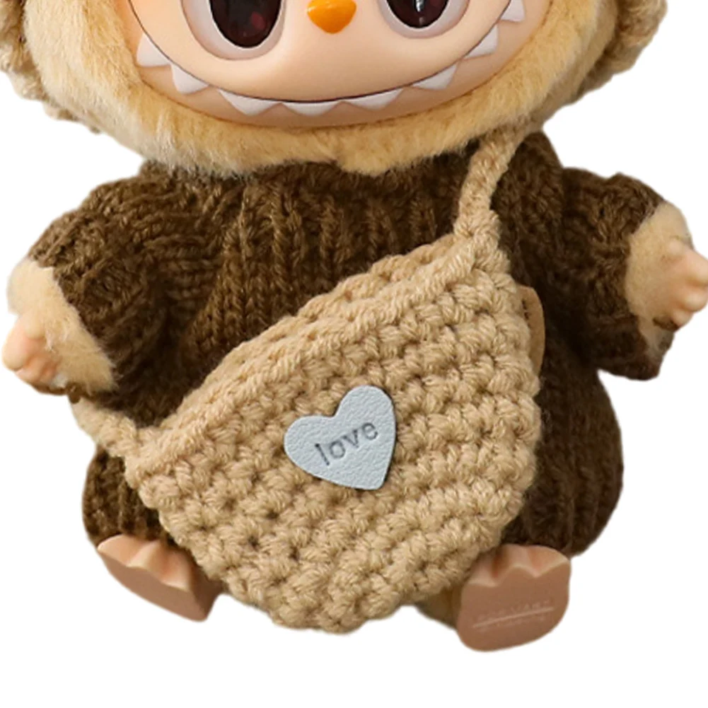 

Мини-кукла, милый плюшевый свитер, аксессуар для куклы, мягкий вязаный свитер, костюм с кроличьими ушками, шапка для коллекционера игрушек