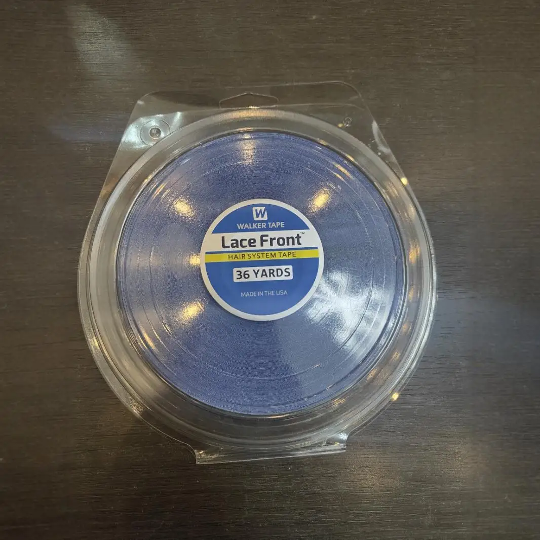 

1.0cm*36yard Blue Wig Tape Lace Front Double Side Adhesive Hair System Tape Roll for Wig Toupee Hair Extensions