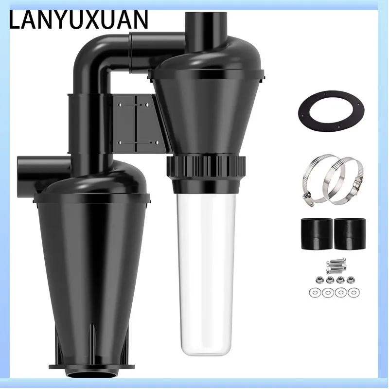 

Double Filtration - Cyclone Dust Collector for Woodworking DIY with 50mm/2'' Turbocharged Filter shop vac with flange collection