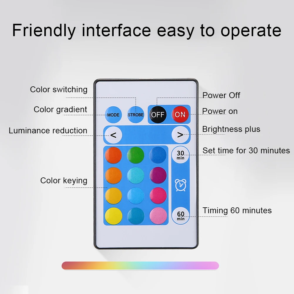 LED 孔雀投影ランプリモコンナイトライトベッドサイドカラフルな雰囲気ライト壁掛けランプ家庭用寝室