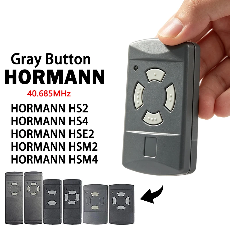 40.685MHz HORMANN HSE2 HSM4 HSE4 HSM2 HS2 HS4 ​HSE2-40 Garage Door Remtoe Control 40MHz Fixed Code Gate Opener Hand Transmitter
