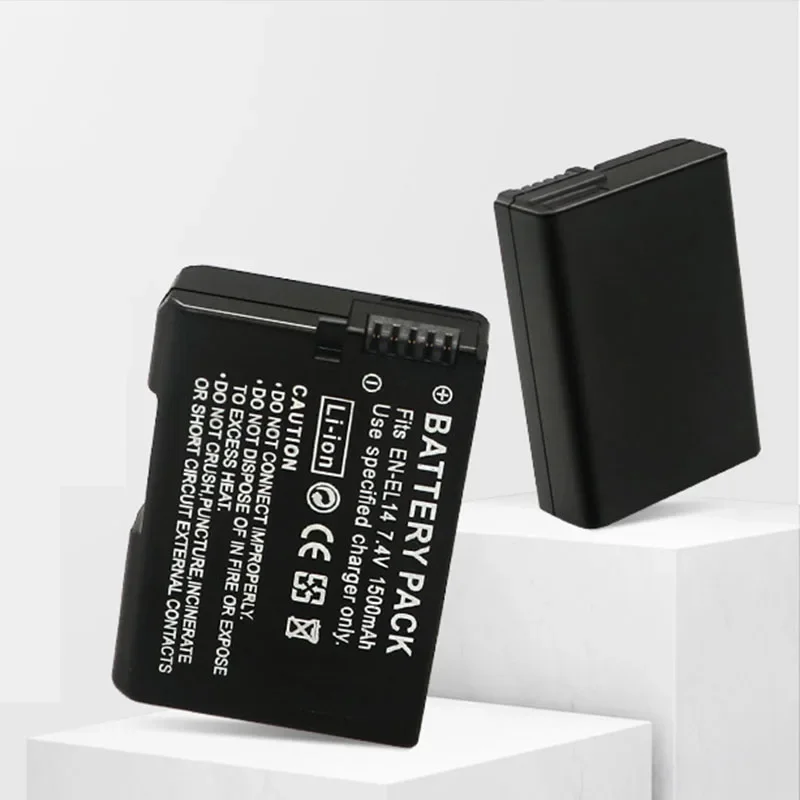 Rechargeable Li-ion Replacement Battery EN-EL14 EN-EL14A 1500mAh For Nikon D3500 D5600 D3300 D3100