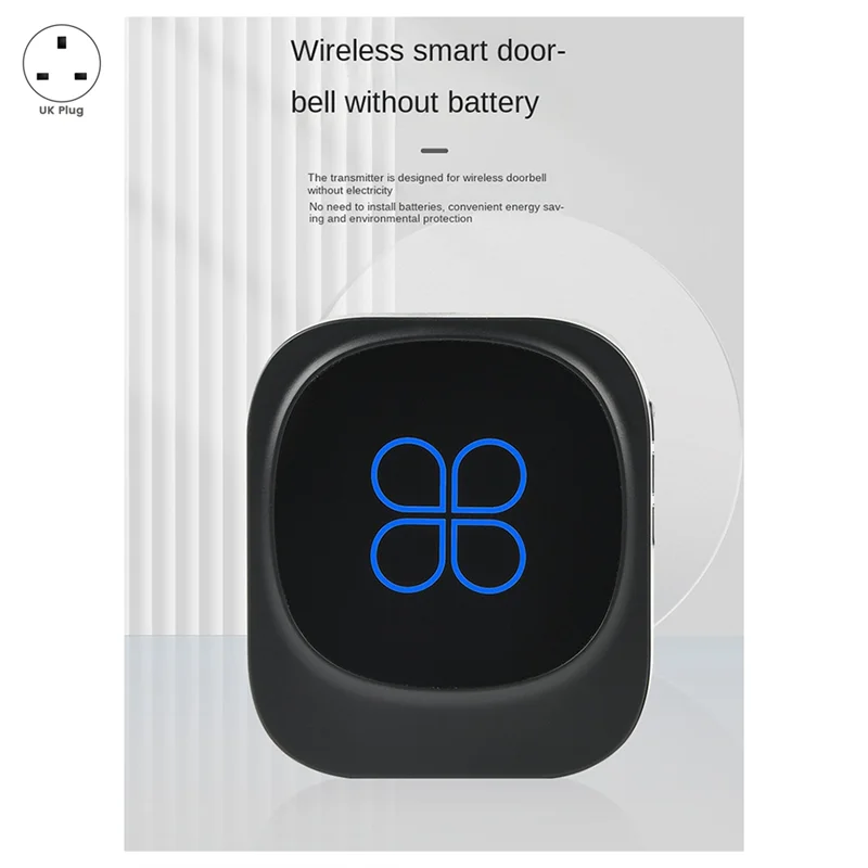 

A43M Водонепроницаемый умный дверной звонок Беспроводной дверной звонок IP68 Домашний дверной звонок Интеллектуальный 38 песен 4-уровневый регулятор громкости