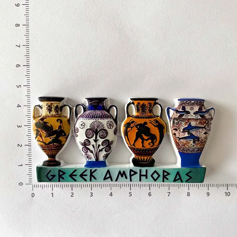 كريت مغناطيس الثلاجة اليونان تذكارية الأشعة فوق البنفسجية الطباعة ثلاثية الأبعاد الحرفية الراتنج مغناطيس الثلاجة ملصق جمع هدية ديكور المنزل