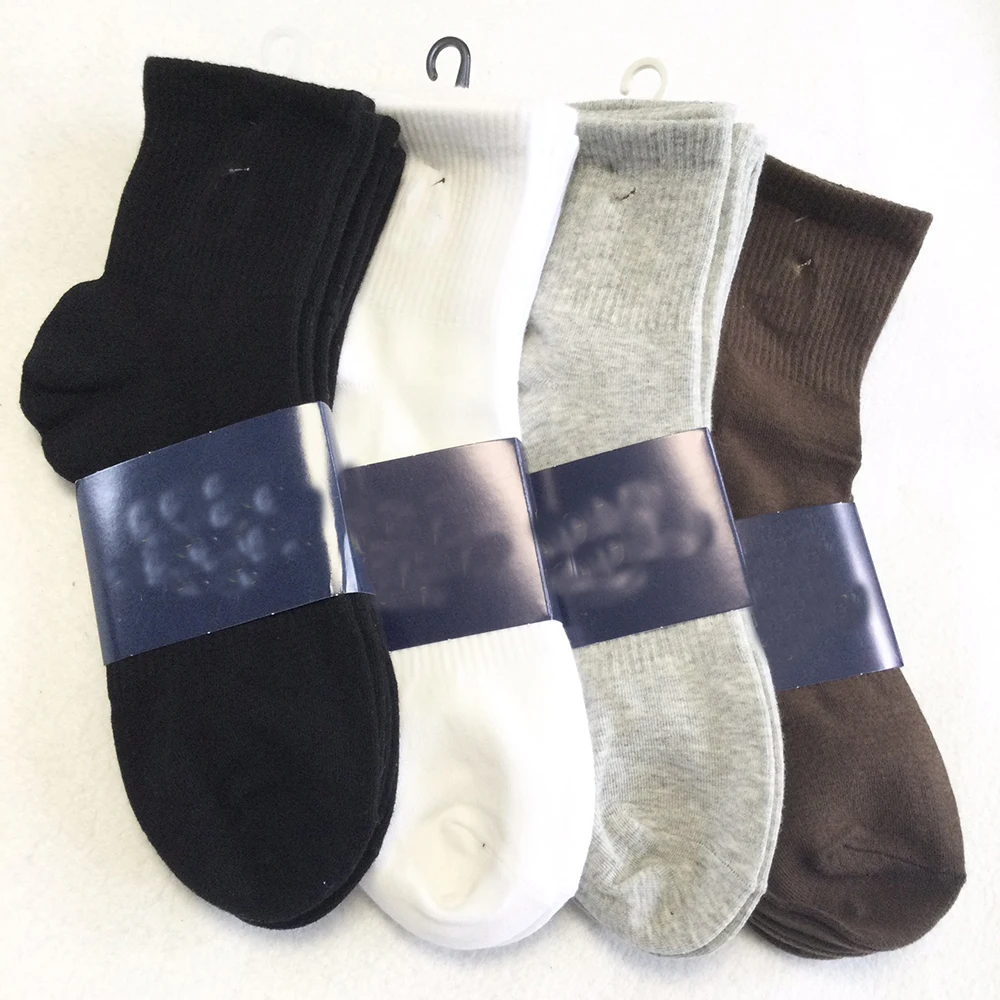 

Autumn Winter Couples New Embroidered Label Comfortable Anti Odor Cotton Sports Casual mid Calf Sos Tee Pairs Pa