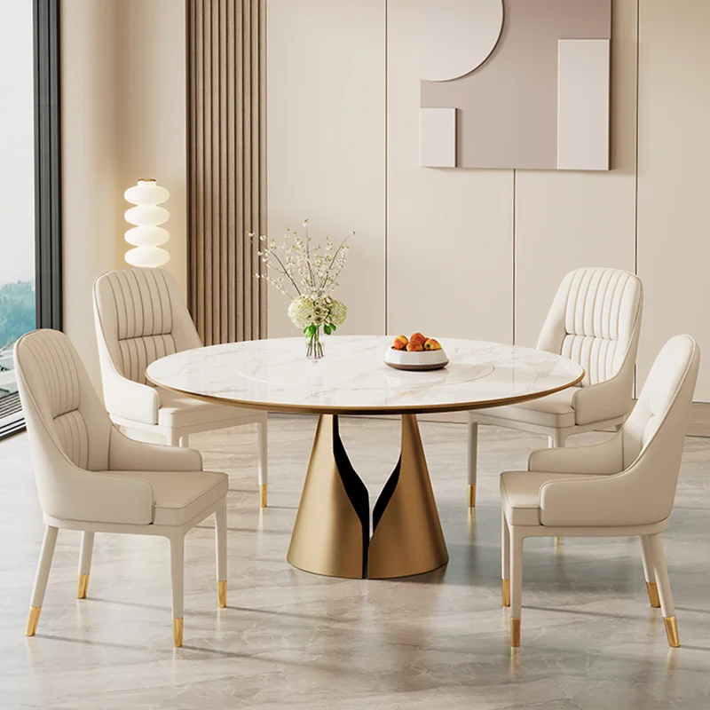 Kitchen Metal Dining Chairs Modern Faux Leather Nordic Home Dining Chairs Luxury European Chaises Salle Manger Furnitures